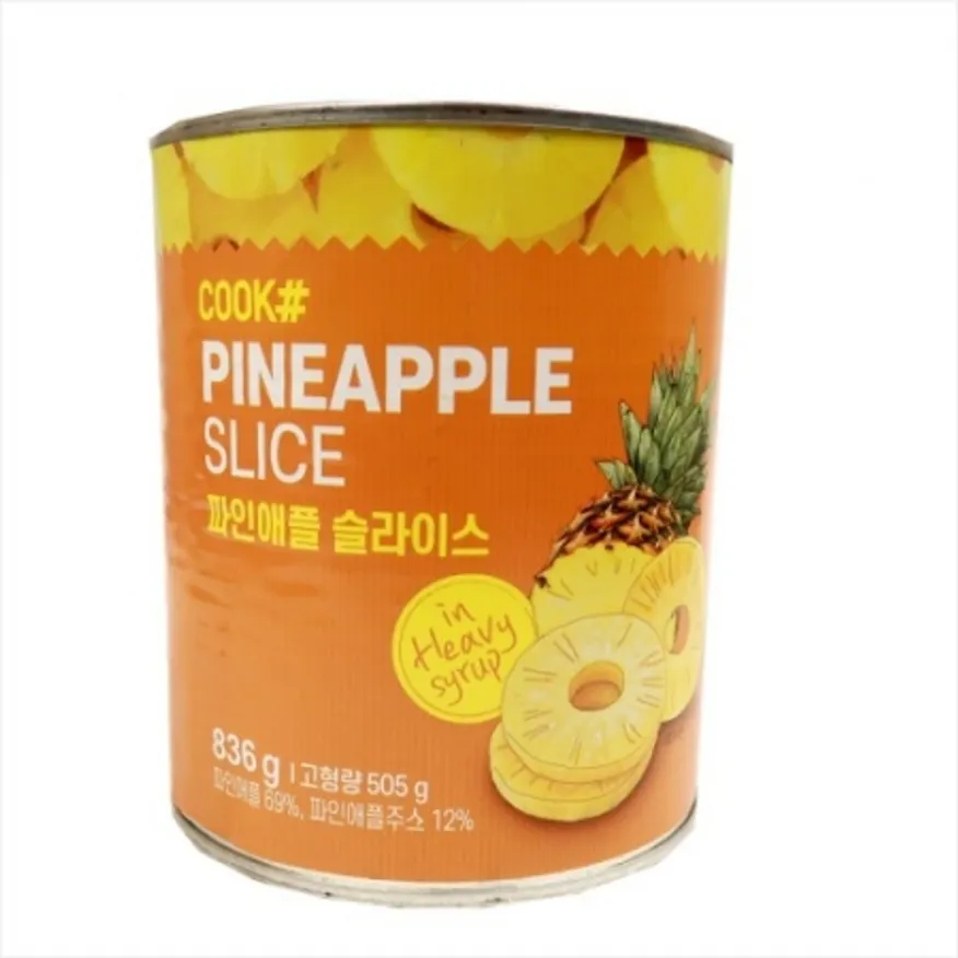 쿡샵 파인애플캔(슬라이스) 836g 이미지