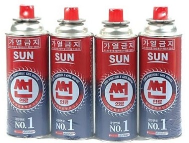 썬 부탄가스(220mL*4입) 880mL