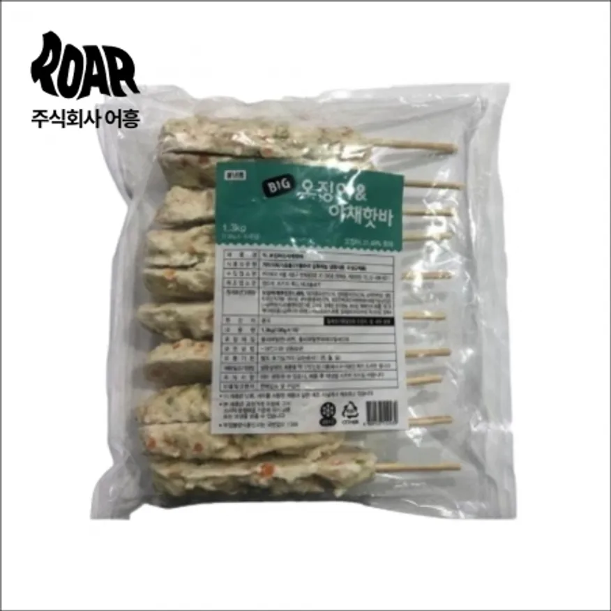 가토코 오징어 야채 핫바 (1.3kg) 130g x 10입 휴게소 분식 이미지