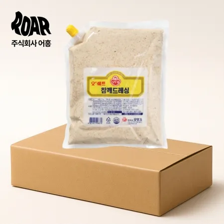 오뚜기 오쉐프 참깨드레싱 1box (1kg x 6개) 샐러드 소스