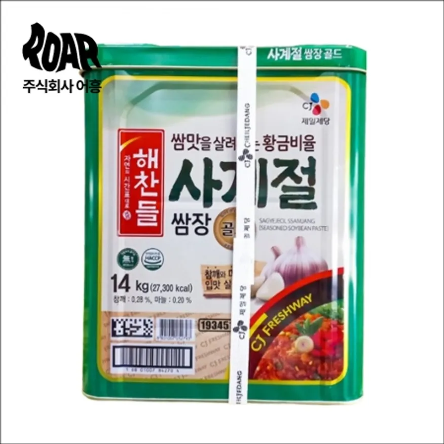 해찬들 사계절 쌈장 14kg 대용량 업소용 이미지