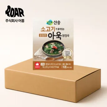 신송 소고기가 들어있는 칼칼한 아욱 된장국 1box [(10gx5개입) x 30개]