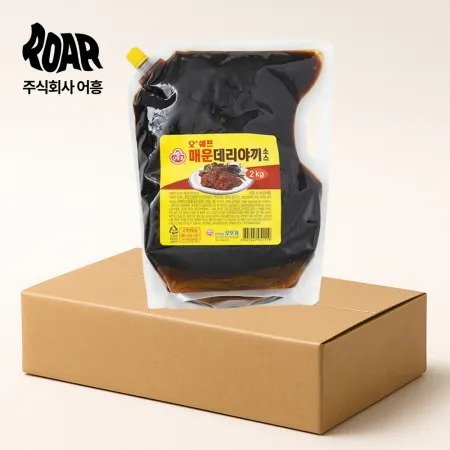 오뚜기 오쉐프 매운 데리야끼 소스 1box (2kg x 6개)