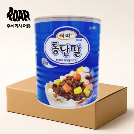 아띠 빙수팥 캔 1box (3kg x 6통) 빙수 아이스크림 토핑 재료