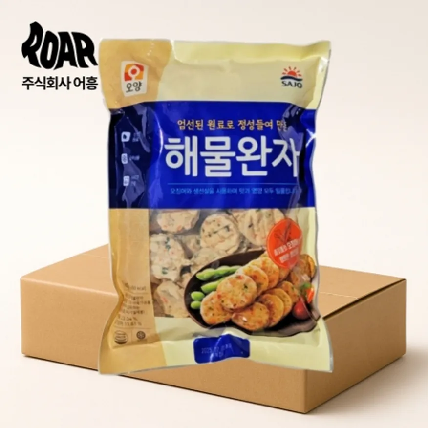 사조 오양 해물완자 1box (1kg x 10봉) 해물동그랑땡 대용량 업소용 이미지