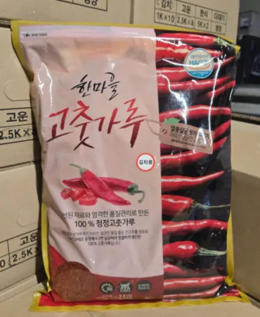 김치용 고춧가루 2.5kg 중국산 윤성농산