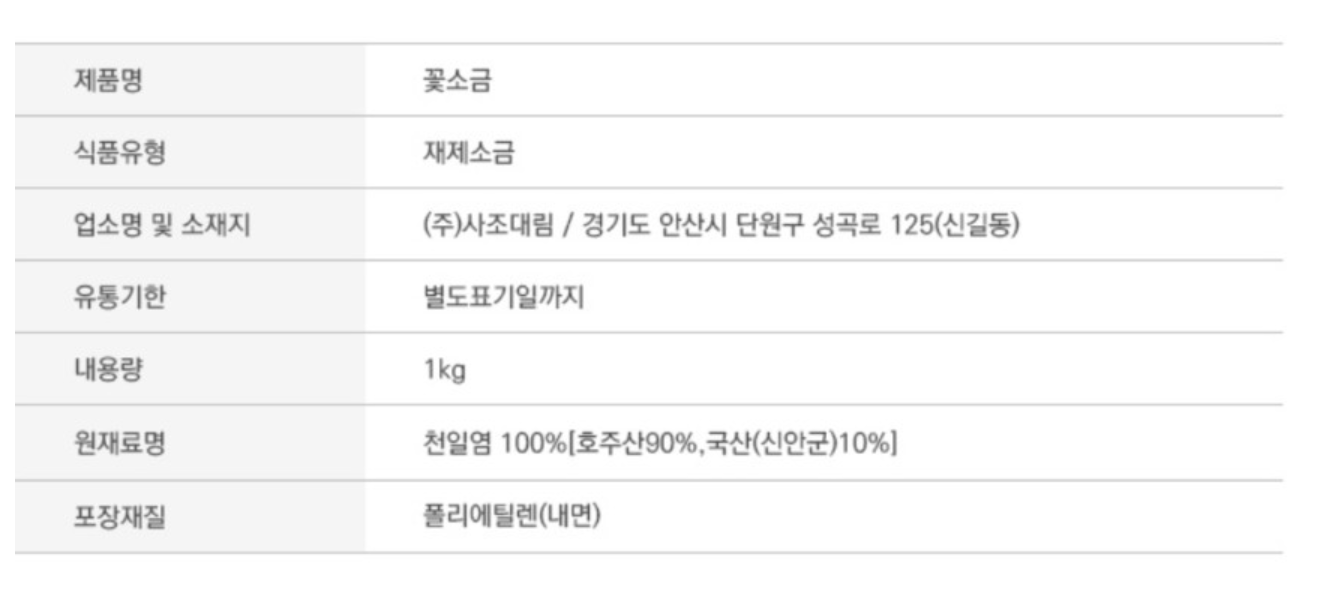 상품정보제공고시