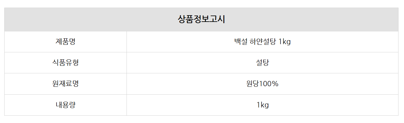 상품정보제공고시