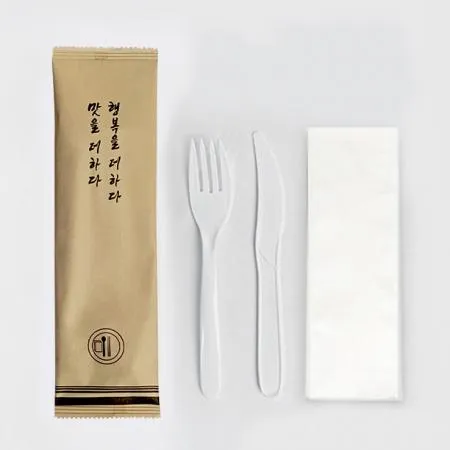 3종 포크 나이 프냅킨 세트 (크라프트 맛을 더하다) 백색 500개