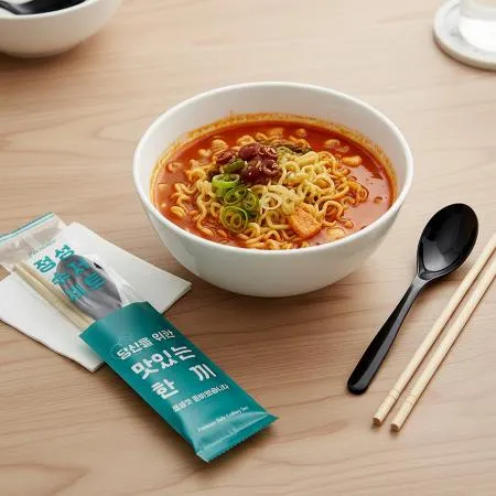 2종 숟가락 젓가락 세트 (정성수저세트) 검정 500개