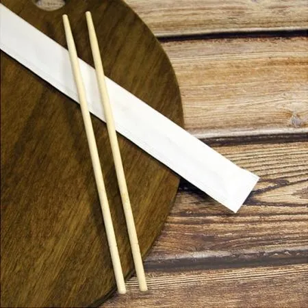 둥근 대나무젓 가락 20cm 백색 무지 2000개 이미지