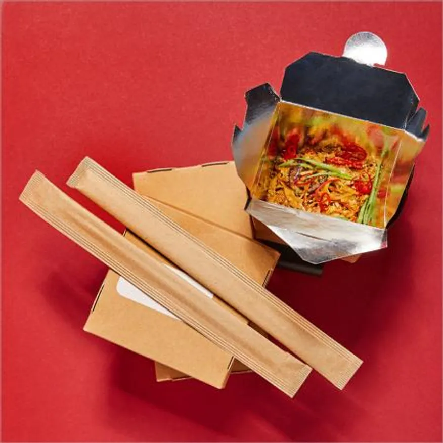 둥근 대나무젓 가락 20cm 크라프트 무지 1000개 이미지