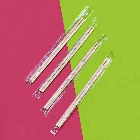 둥근 대나무 젓가락 20cm OPP 개별 포장 무인쇄 3000개