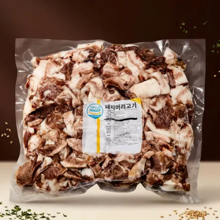 국내산 돼지 머릿고기 슬라이스1kg 돈두 슬라이스