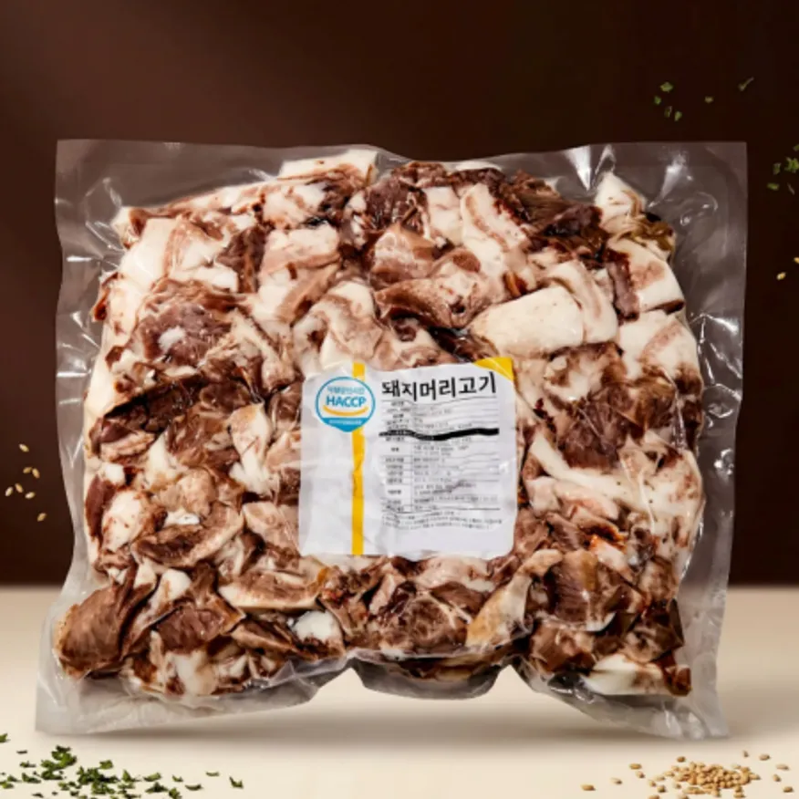 국내산 돼지 머릿고기 슬라이스1kg 돈두 슬라이스 이미지