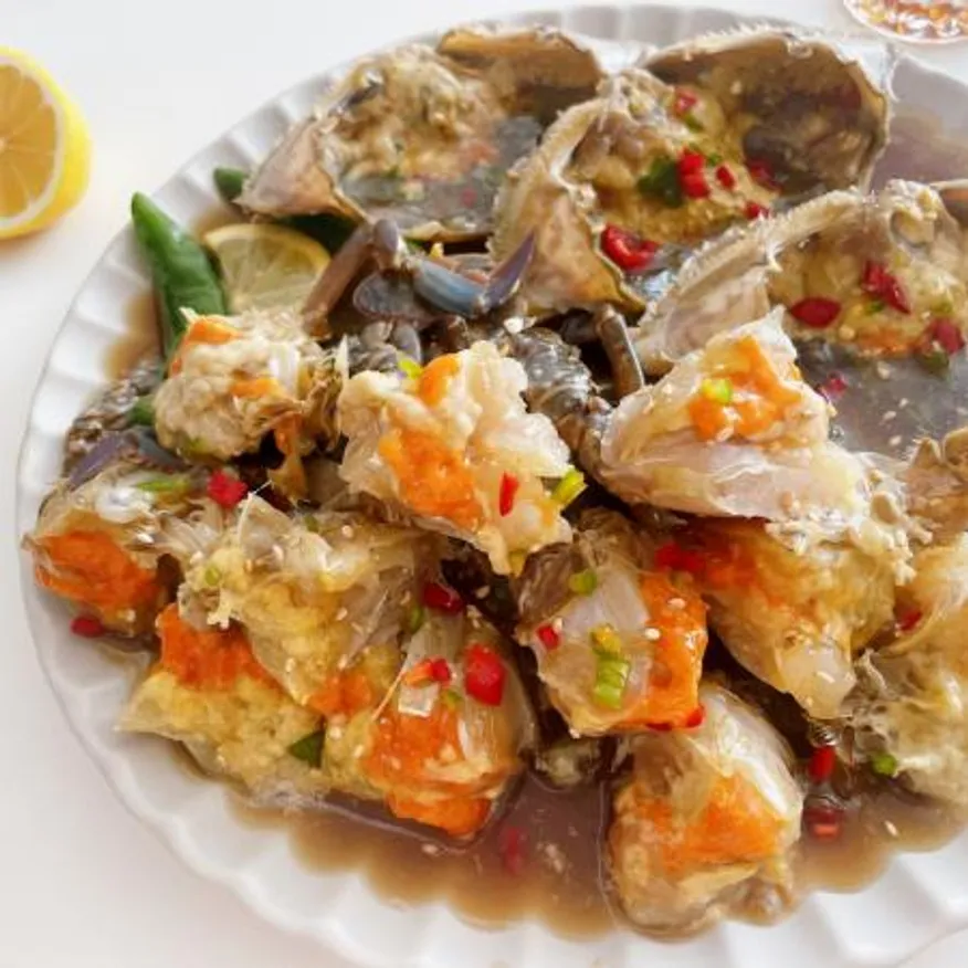 연평도 암꽃게 절단간장게장1kg(중-대 사이즈/2미/4조각)100%알배기 이미지