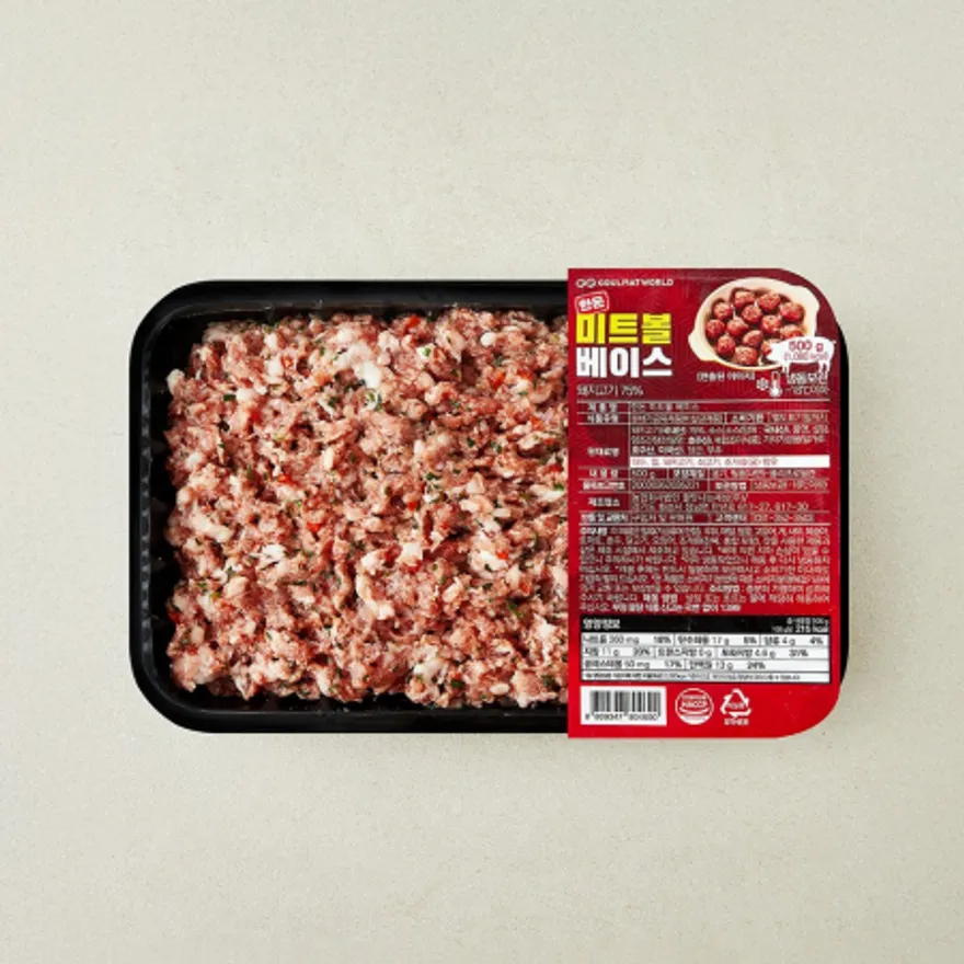 꿀맛나는세상 한돈 미트볼 베이스 500g 이미지