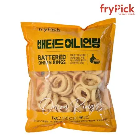 리얼 어니언링 배터드 양파링 1kg 프라이픽 1개