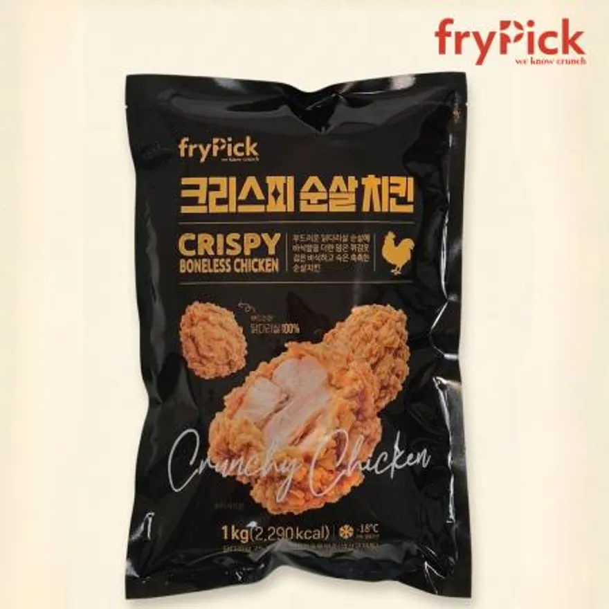 프라이픽 크리스피 치킨 1kg 닭다리살 순살 가라아게 이미지