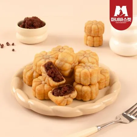 [마녀바스켓] 추억의 간식 국화빵(팥) 500g (20개입) 이미지