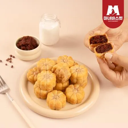 [마녀바스켓] 추억의 간식 국화빵(팥) 500g (20개입)