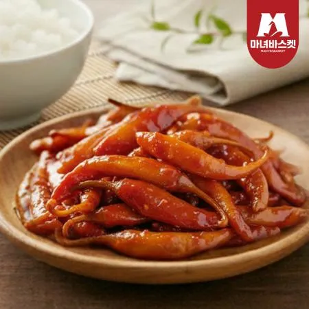 [마녀바스켓] 매콤달콤 고추무침 500g 이미지