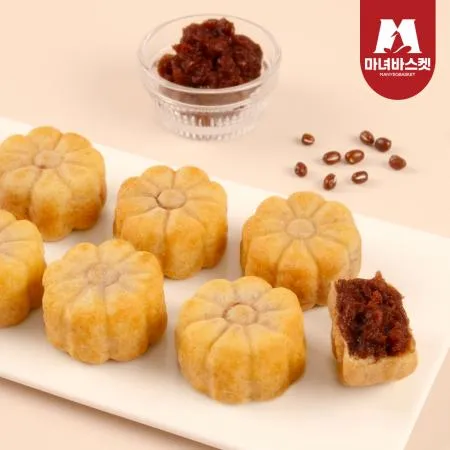 [마녀바스켓] 추억의 간식 국화빵(팥) 500g (20개입) 이미지