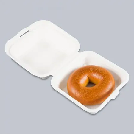 [오늘도착] 펄프 햄버거용기 CN B-003 백색 500개 이미지