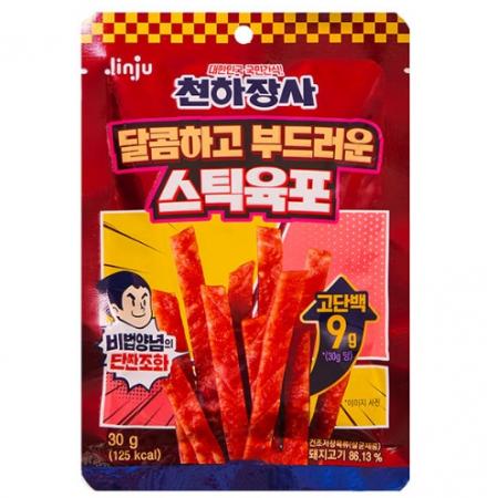 진주햄 달콤하고 부드러운 스틱육포30g