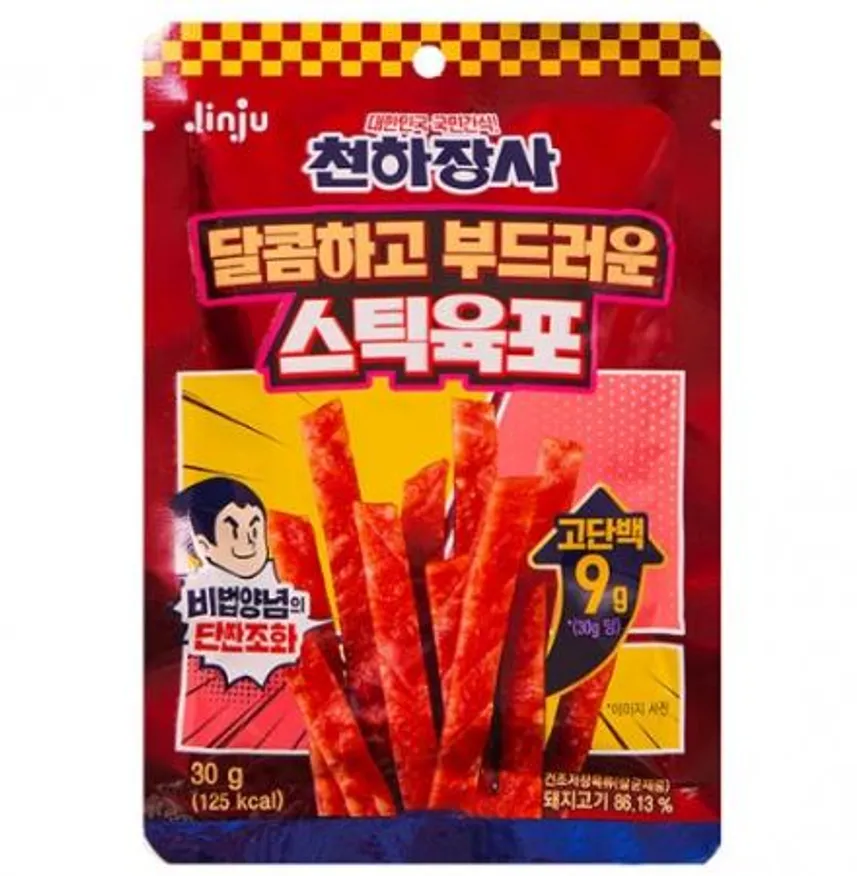 진주햄 달콤하고 부드러운 스틱육포30g 이미지