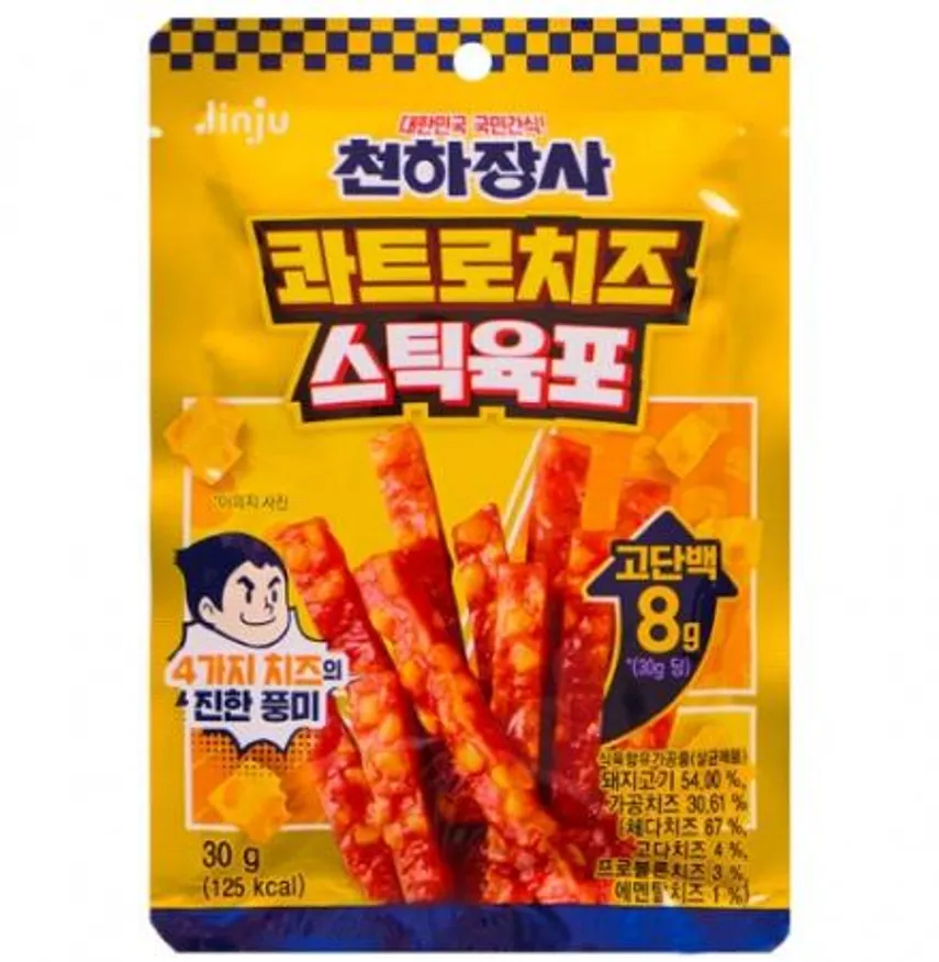 진주햄 콰트로치즈 스틱육포30g 이미지