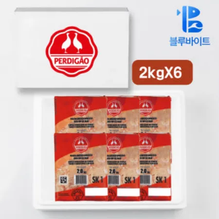 닭정육 페르디가오 닭다리살 뼈없는 순살 브라질산 냉동 12kg(2kg x 6ea), 1개