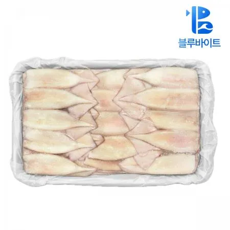 냉동 손질오징어 10kg 몸통 튜브 포크 내장제거 오징어 L사이즈 150/170
