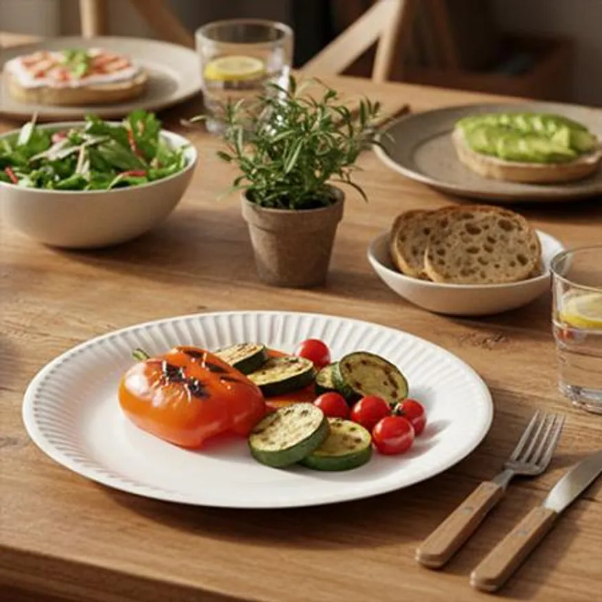 일회용 종이접시 18cm 500개 이미지