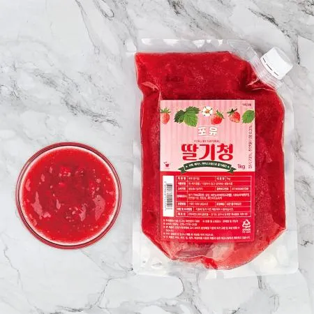 카페 에이드 디저트 후식 음료 베이스 딸기청 1kg 1팩