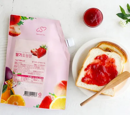 카페 디저트 후식 딸기토핑잼 1kg 1팩