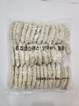 반찬용 튀김 한입생선까스 25gX40개 1팩
