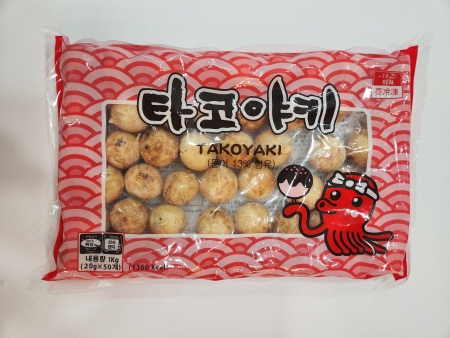 간식용 튀김 타코야끼 문어13% 20gX50알 1팩