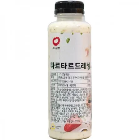 푸드공방 소스공방 타르타르  드레싱(P) (400g)