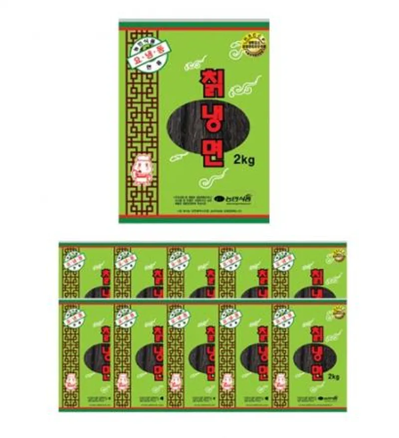 농민식품 칡냉면 2kg 1박스 10개입 업소용 칡냉면사리 냉면사리 이미지