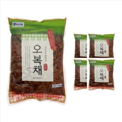 옛한옥마을 오복채 4kg 4개 1박스 업소용 식당용 오복지 오복채절임