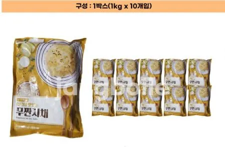❤️무료배송❤️ 반찬단지 무짠지채 1kg 10개 1박스 업소용 식당용 밑반찬 짠지채
