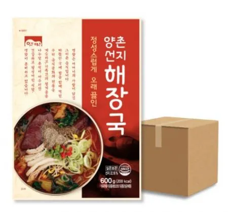 고향식품 옛맛 양촌선지해장국 600g 1박스 25개입