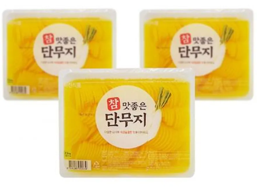 하진식품 참맛좋은 반달단무지 업소용단무지 중국집단무지 2.5kg 1박스 4개입 이미지