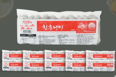 맛찬들 백미식품 함흥냉면 업소용 냉면사리 2kg 1박스 10개입