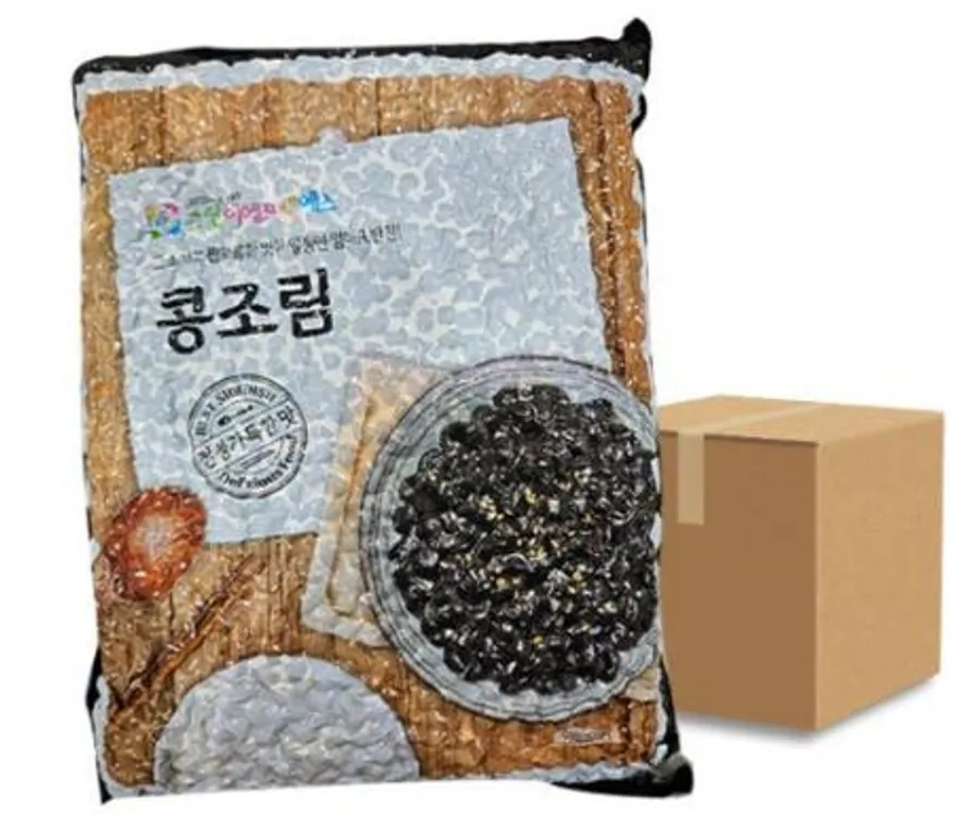 ❤️무료배송❤️ 그린이에프앤에스 콩조림 4kg 5개 1박스 업소용 식당용 콩자반 검은콩조림 이미지