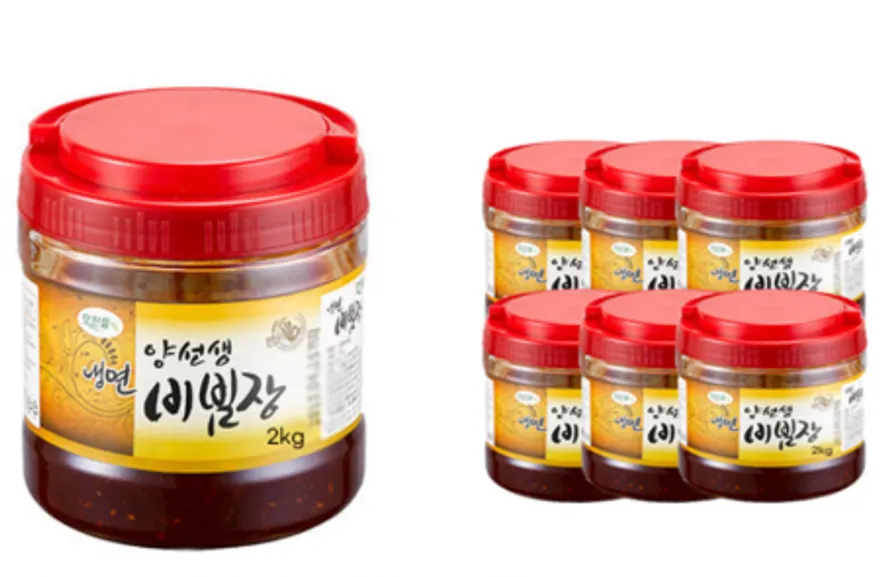 맛찬들 양선생비빔장 비빔냉면 비빔국수 비빔양념장 2kg 1박스 6개입 이미지