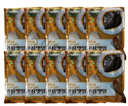 반찬단지 간장깻잎 1kg 10개 1박스반찬가게 간장깻잎지 깻잎절임