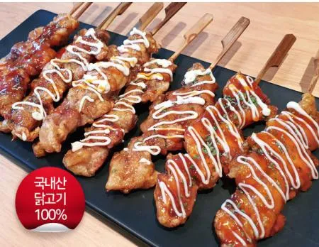 [청하유통] 국내산 순살닭꼬치(500g)-1Box(16EA) 이미지