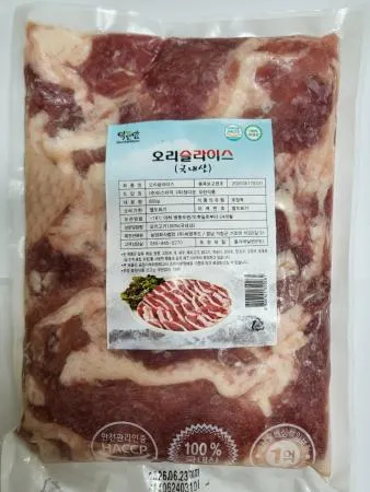 [청하유통] 국내산 오리슬라이스(800g)-1Box(12EA)